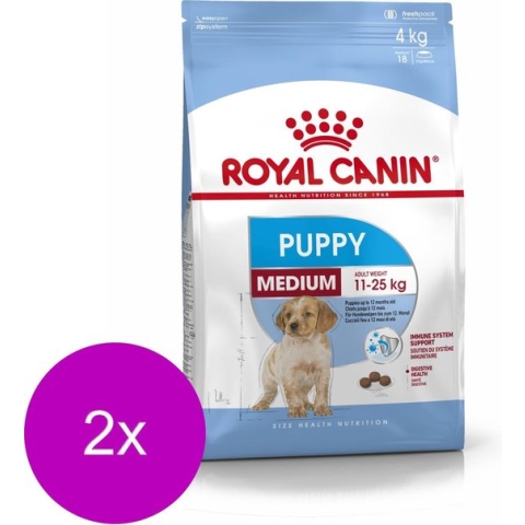 Royal Canin Shn Medium Puppy - Hondenvoer - 2 x 4 kg