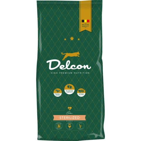 Delcon - Kattenbrokken - High Premium Kattenvoer Droogvoer - Sterilized - voor gesteriliseerde of gecastreerde katten - 8.75kg