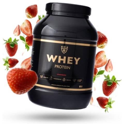 Rebuild Nutrition Whey Proteïne - Aardbei smaak - Whey Protein - Proteïne Poeder - Hoogwaardige Eiwitpoeder - 80 Eiwitshakes - 2000 gram