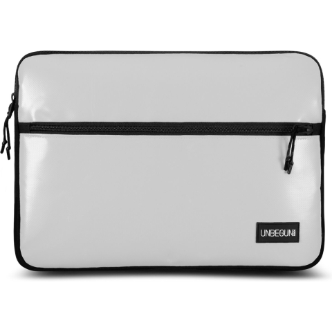 MacBook Pro 16 inch case met voorvak (van gerecycled materiaal) - Grijze laptop sleeve voor nieuwe MacBook Pro 16 inch M3 (2022/2023)