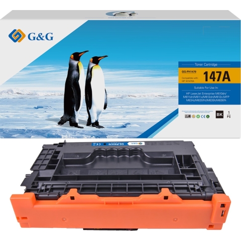 G&G Huismerk W1470A Tonercartridge Alternatief voor HP 147A Zwart 1 stuck (s)