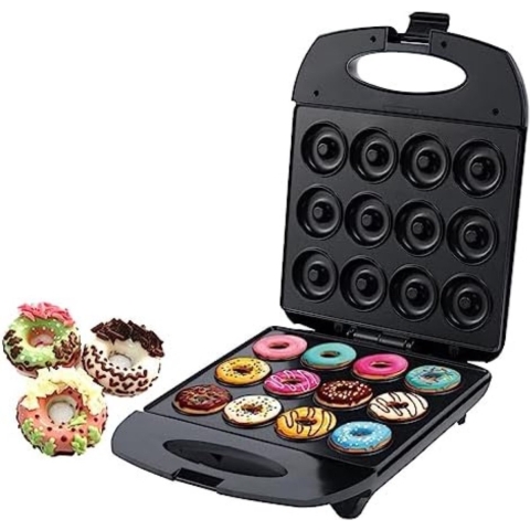 Donutmaker - Donut Bakvorm - 1200W - Zwart