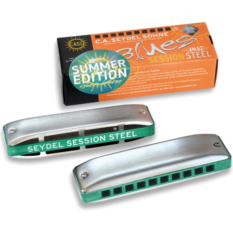 Seydel Session Steel actie set van 6 mondharmonica's - A, Bb, C, D, F, G - top kwaliteit - prijs voordelig - populair model