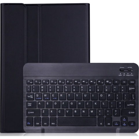 Samsung Galaxy Tab S9 Ultra Toetsenbord Hoes hoesje - Just in Case - Effen Zwart - Kunstleer QWERTY indeling