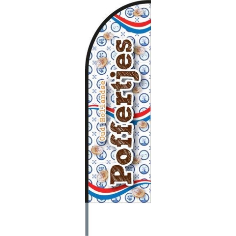 Beachflag - Poffertjes - Beachflag inclusief mast - Horecavlaggen.nl
