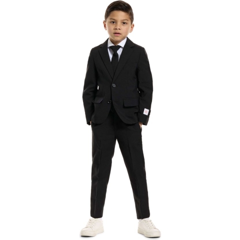 OppoSuits Black Knight - Jongens Kostuum - Zwart - Feest - Maat 110/116