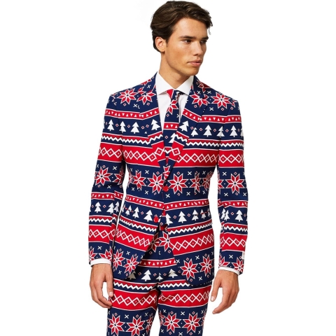 OppoSuits Nordic Noel - Mannen Kostuum - Gekleurd - Kerst - Maat 56