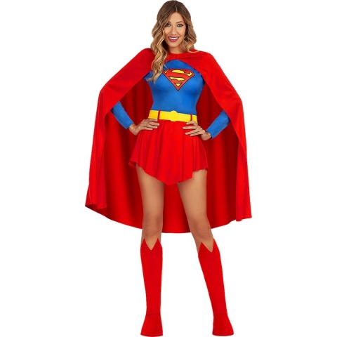 FUNIDELIA Supergirl kostuum voor vrouwen Kara Zor-El - Maat: S - Rood