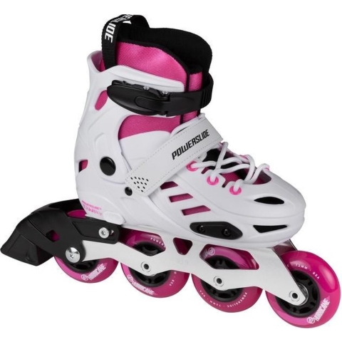 Powerslide Inline Skates Khaan Sqd 85a Wit/roze Maat 27-30