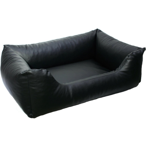 Topmast Sofa Hondenmand Hondenkussen Medium Zwart Skai leer 80 X 60 cm