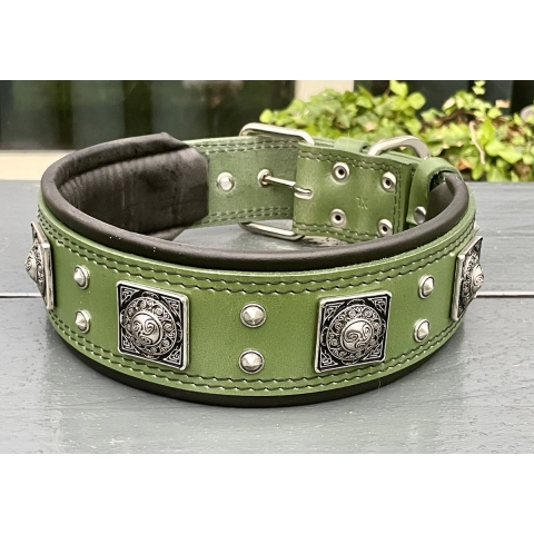 THE EROS "GROEN" HONDEN HALSBAND (57.5 - 67.5 CM) MAAT XL