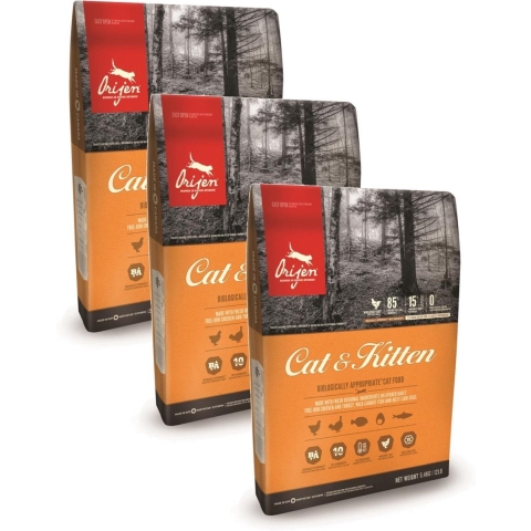Orijen Whole Prey Cat & Kitten Kip&Kalkoen - Kattenvoer - 3 x 1.8 kg