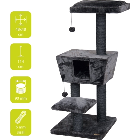 Ebi Trend New Jersey Krabpaal - 48 x 48 x 114 cm - Grijs