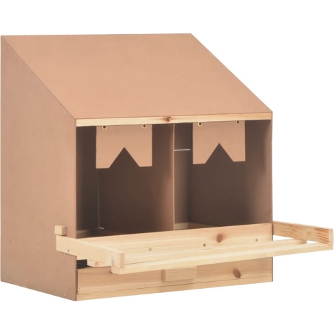 The Living Store Kippenlegkast Hout - 63 x 40 x 65 cm - Inklapbare zitstok