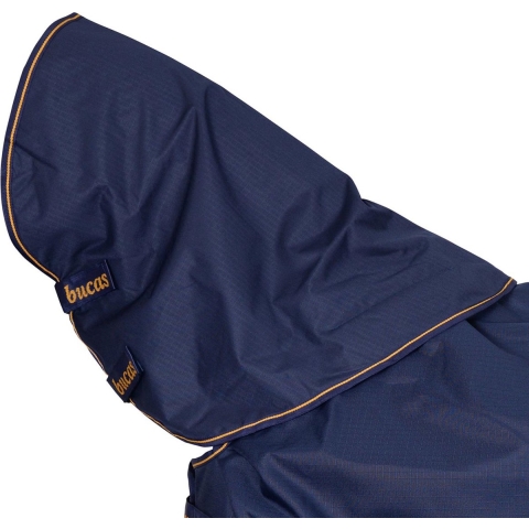 Bucas Halsstuk Irish Turnout Combi 300gr Donkerblauw-goud - xl