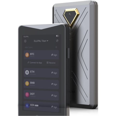 Ellipal Titan 2.0 - Hardware Wallet - Air Gapped - Anti Temper - Wallet voor Bitcoin, Ethereum en vele andere crypto