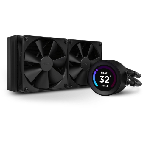 NZXT Kraken Elite 240 - Vloeistof-koelsysteem afmeting radiator 240mm - voor Intel LGA 1700, 1200, 115X, AMD AM5, AM4, sTRX4, TR4 - 2 x F120P fans - Koper, Aluminium, plastic - zwart