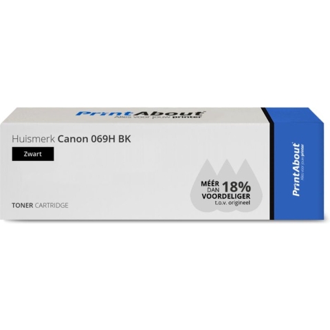 PrintAbout huismerk Toner 069H BK Zwart Hoge capaciteit geschikt voor Canon