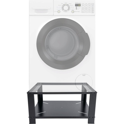 CLP Lunas Wasmachinepoot - Wasmachine Onderstel - Wasmachine verhoger - Wasmachine Sokkel - Universele Wasmachine Onderstel - zwart