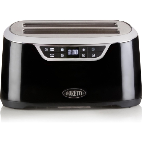 Boretti B300 Tostapane - Broodrooster - 2 extra brede sleuven voor 4 toasts - zwart
