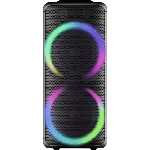 Denver Bluetooth Speaker Partybox - Discolichten - Incl. Afstandsbediening - Microfoon Aansluiting - BPS455 - Zwart