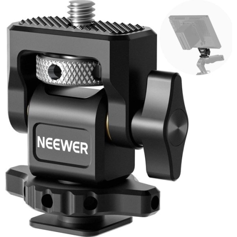 Neewer® - Veldmonitor Bevestiging met Cold Shoe Mount, 1/4" Schroef voor 5" & 7" Monitor - Compatibel met Atomos Ninja V, 360° Draaibaar, 180° Kantel Demping Verstelbaar - Compatibel met SmallRig
