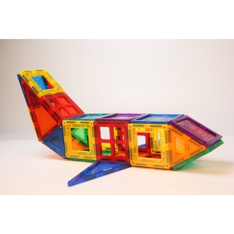 Educatief speelgoed - 120 stuks - Magnetische tegels/tiles voor kinderen - verschillende kleuren - 3D puzzel