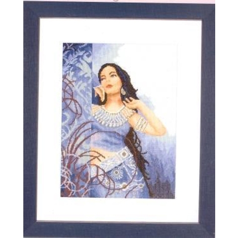 35068A Borduurpakket lanarte Beauty in blue