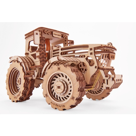 Wood Trick – Modelbouw 3D houten puzzel – ‘Tractor’ (WDTK006) – 401 stuks - Geen lijm noch verf nodig!