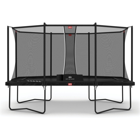 BERG Trampoline Rechthoekig Favorit Regular Zwart 410 cm met veiligheidsnet