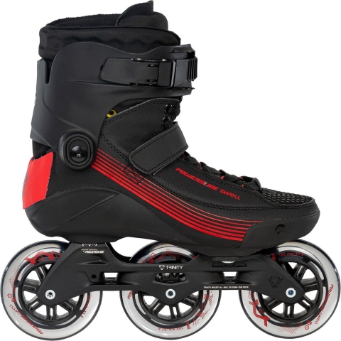 Powerslide Swell 100 Skates  Inlineskates - Maat 42 - Unisex - zwart - rood