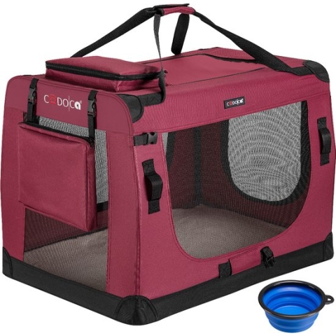 Cadoca Honden & Katten Reismand XL - 81x56x58cm - Donker Rood