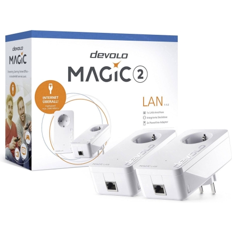 Devolo Magic 2 LAN 2400 Mbit/s Ethernet LAN Wit 2 stuk(s)