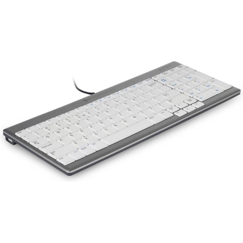 Bakkerelkhuizen ultraBoard 960 toetsenbord gaming - USB - QWERTY - compact - bedraad - grijs/wit