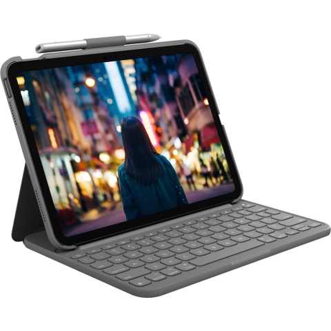Bluetooth Keyboard with Support for Tablet Logitech 920-011423 Qwertz German Grey (Refurbished A)