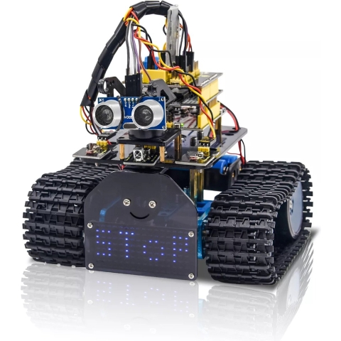 Keyestudio Mini Tank Robot Kit voor Arduino met "V4" moederbord