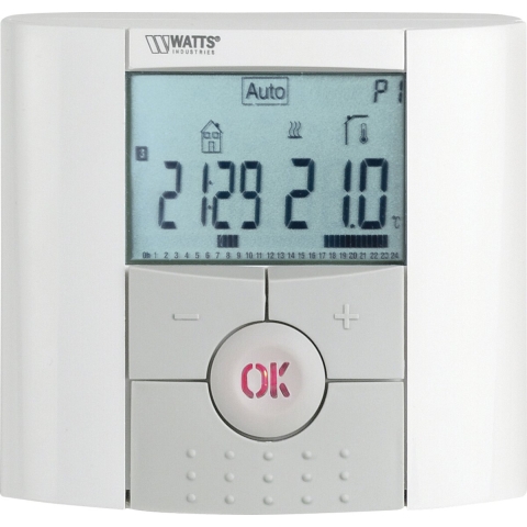 Watts Belux Pro BT-DP digitale Programmeerbaar kamerthermostaat LCD met backlight