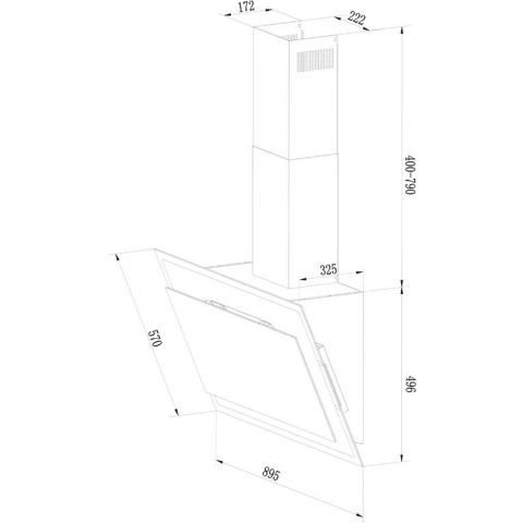 Klarstein Mirage 90 Afzuigkap - 550 M³/H - Touch Paneel - RGB - Ambient Licht - Zwart