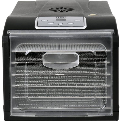 Lund Voedseldroger - Droogoven - RVS - 500W - 6-Laags - 8 Hitte-niveaus - 35° - 70°C