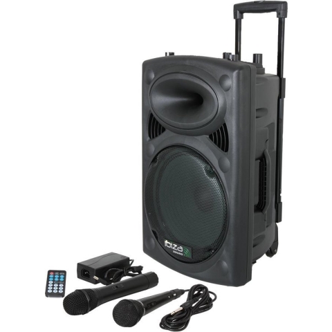 Draagbaar geluidssysteem 500W - USB/Bluetooth/micro's - ingebouwde accu (PORT10UHF)