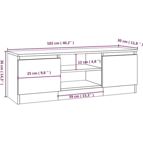 vidaXL-Tv-meubel-met-deur-102x30x36-cm-gerookt-eikenkleurig