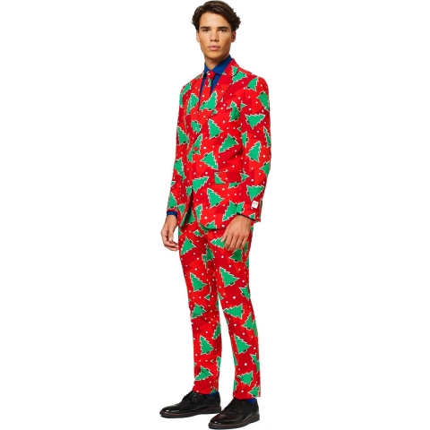 OppoSuits Fine Pine - Mannen Kostuum - Gekleurd - Kerst - Maat 54