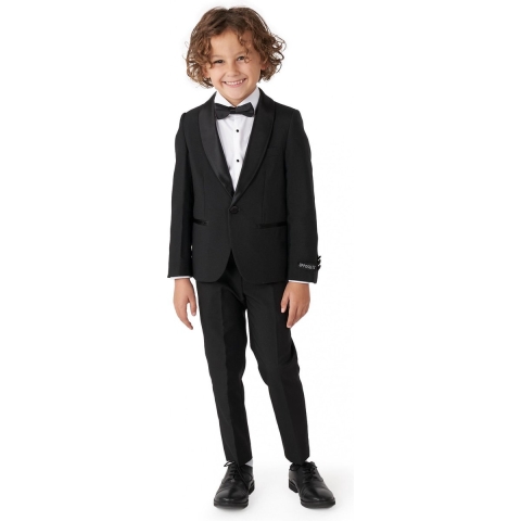OppoSuits Jet Set Black - Jongens Tuxedo - Chique - Maat: 2 jaar
