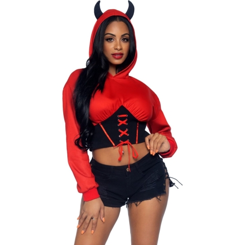 Devil cropped hoodie