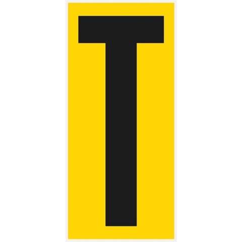 Vloerstickers letter, 400 x 180 mm, 3 stuks Letter T