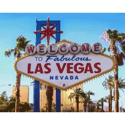 MyHobby Borduurpakket – Las Vegas 50×40 cm - Aida stof 5,5 kruisjes/cm (14 count)