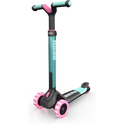 BERG Nexo Step - Kinderstep - Opvouwbaar - In hoogte verstelbaar - Incl. LED wielen - 2 tot 12 jaar - Mint