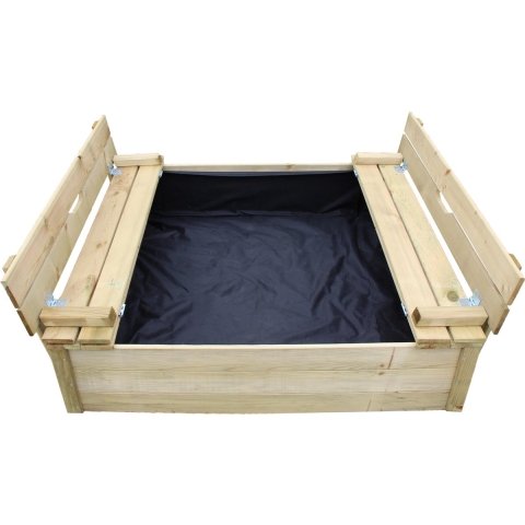 Houten zandbak Tommy met gronddoek
