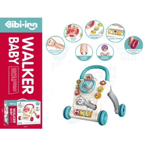 Baby Walker - Educatief Babyspeelgoed - met muziek en lichtjes -  loopspeelgoed voor baby - rood