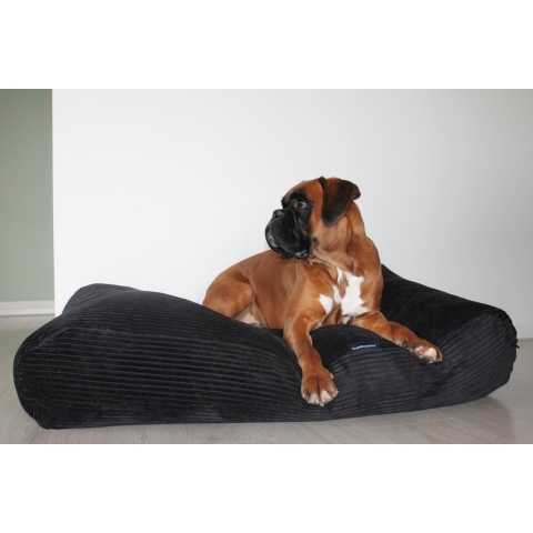 Dog's Companion - Hondenkussen / Hondenbed black giant ribcord - L - 115x85cm